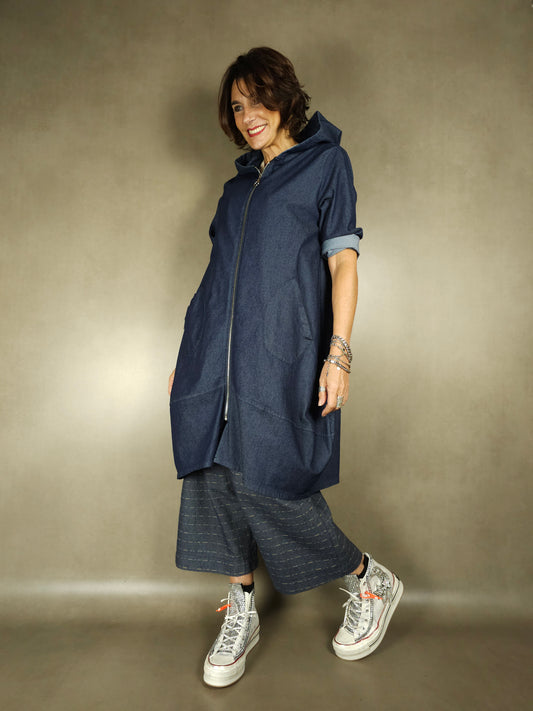 chambray hooded duster 75co25pl2ea