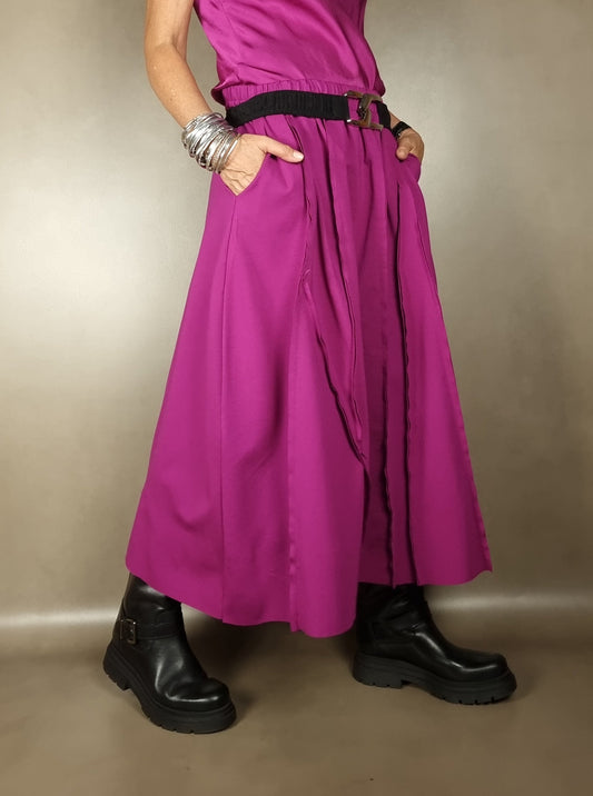 long skirt with stitching 65vi30pa5ea