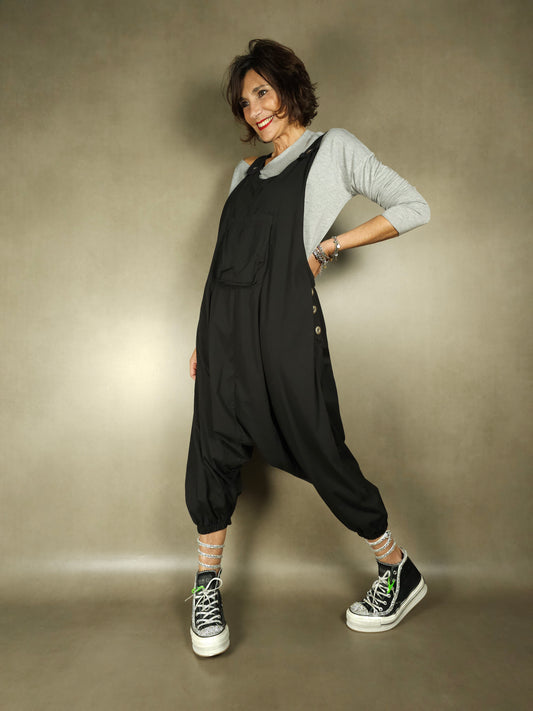 dungarees with metal buttons 97co3ea