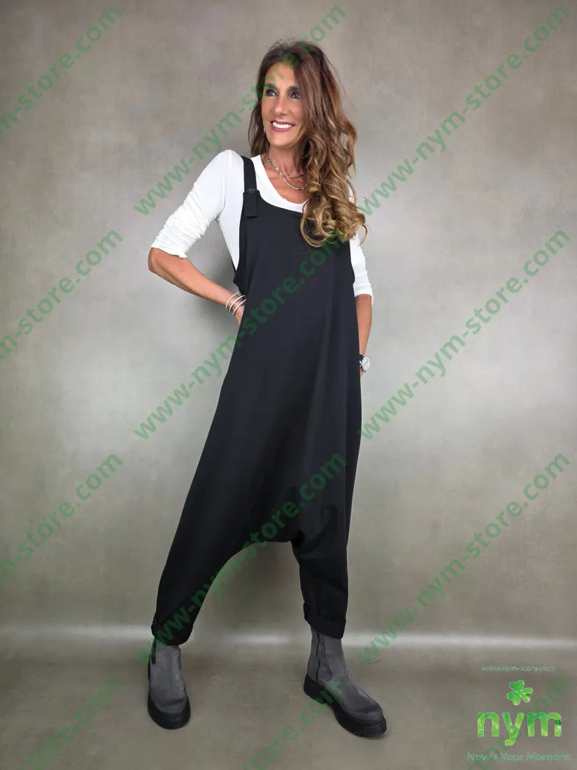 salopette felpa 95co5ea U / NERO / AI25 ABITO