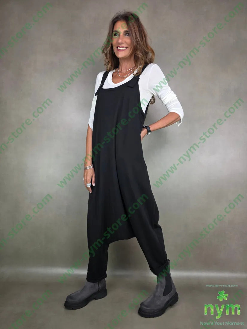 salopette felpa 95co5ea U / NERO / AI25 ABITO