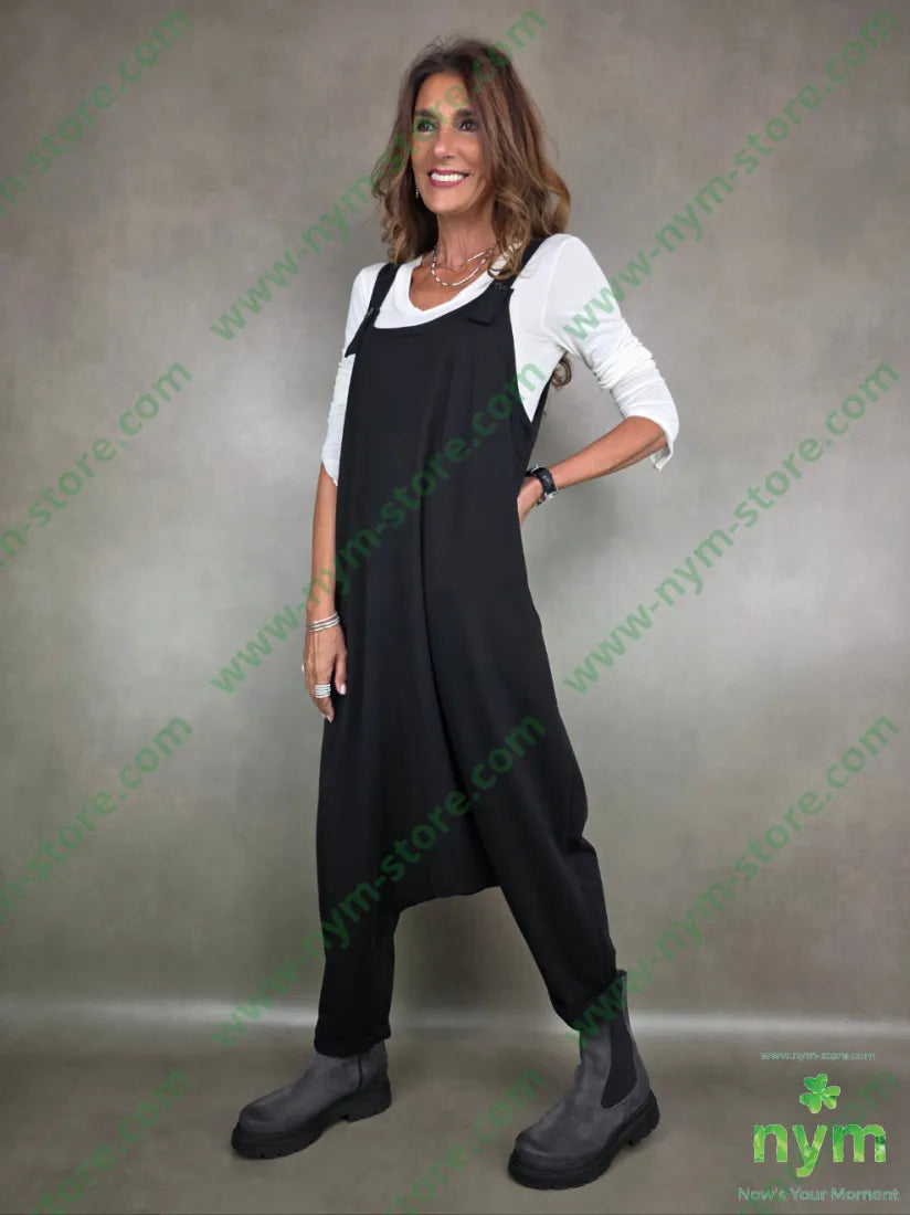 salopette felpa 95co5ea U / NERO / AI25 ABITO