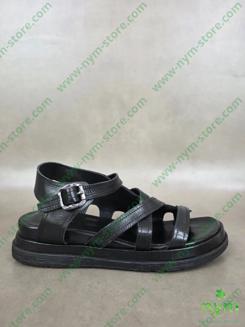 sandalo vera pelle quattro borchie - 36 / NERO / PE26 - SCARPE