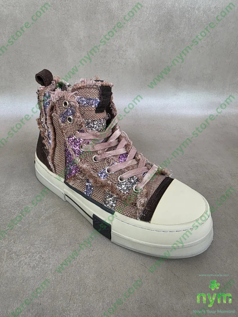 sneaker glitter fondo panna - SCARPE
