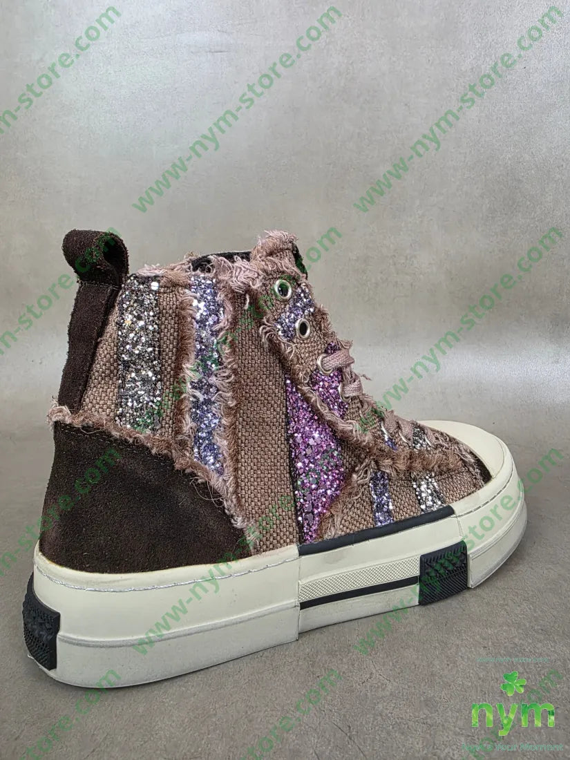 sneaker glitter fondo panna - SCARPE