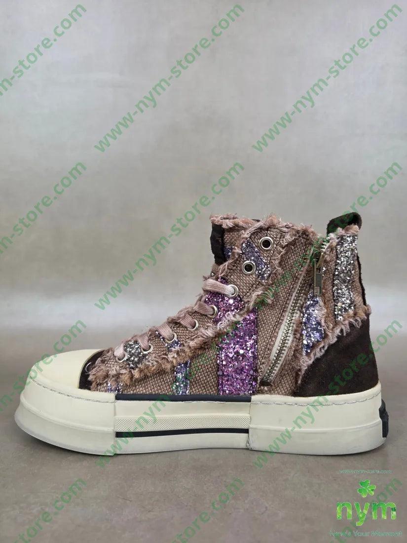 sneaker glitter fondo panna - SCARPE