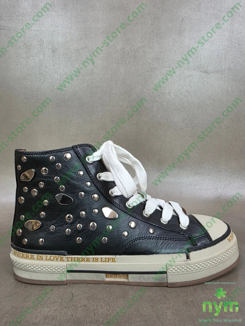 sneaker pelle e borchie 36 / NERO / PE26 SCARPE