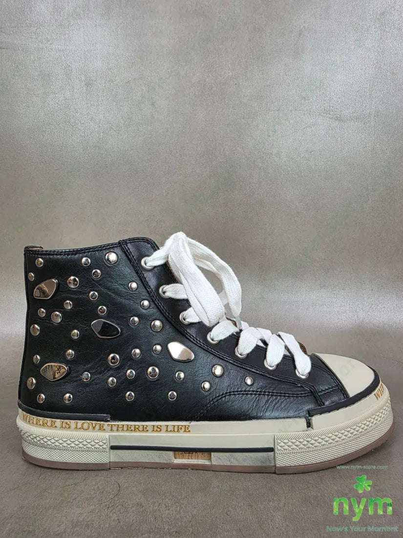 sneaker pelle e borchie 36 / NERO / PE26 SCARPE