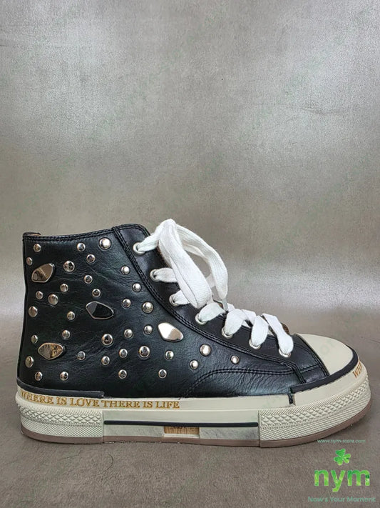 sneaker pelle e borchie 36 / NERO / PE26 SCARPE