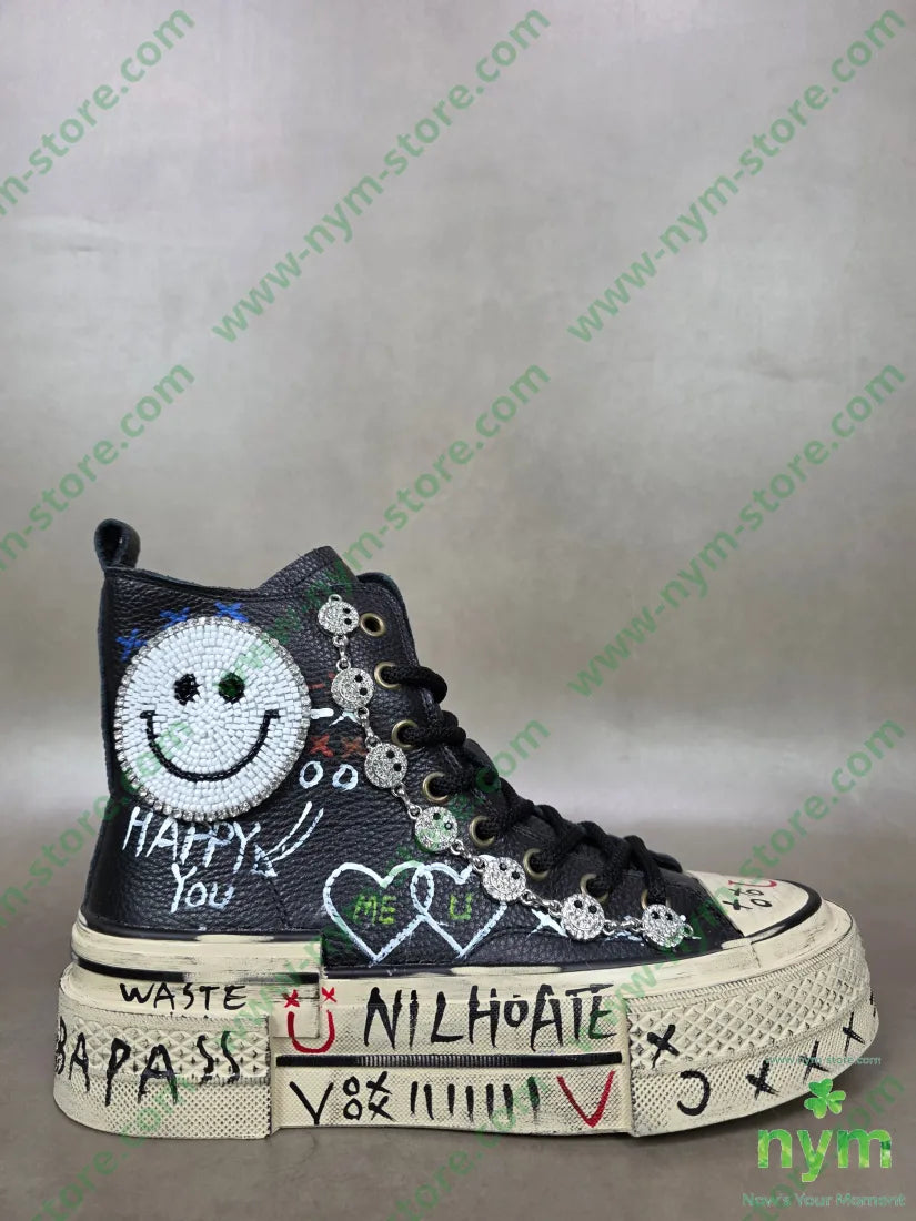 sneakers pelle smile 36 / NERO / AI25 SCARPE