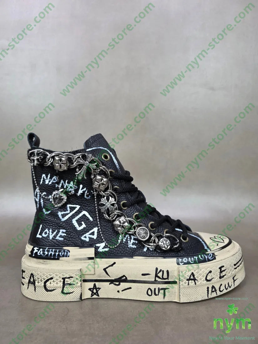 sneakers pelle stemmi 36 / NERO / AI25 SCARPE