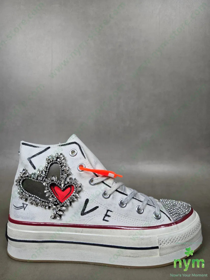 sneakers puntale strass 36 / BIANCO / Continuativo SCARPE