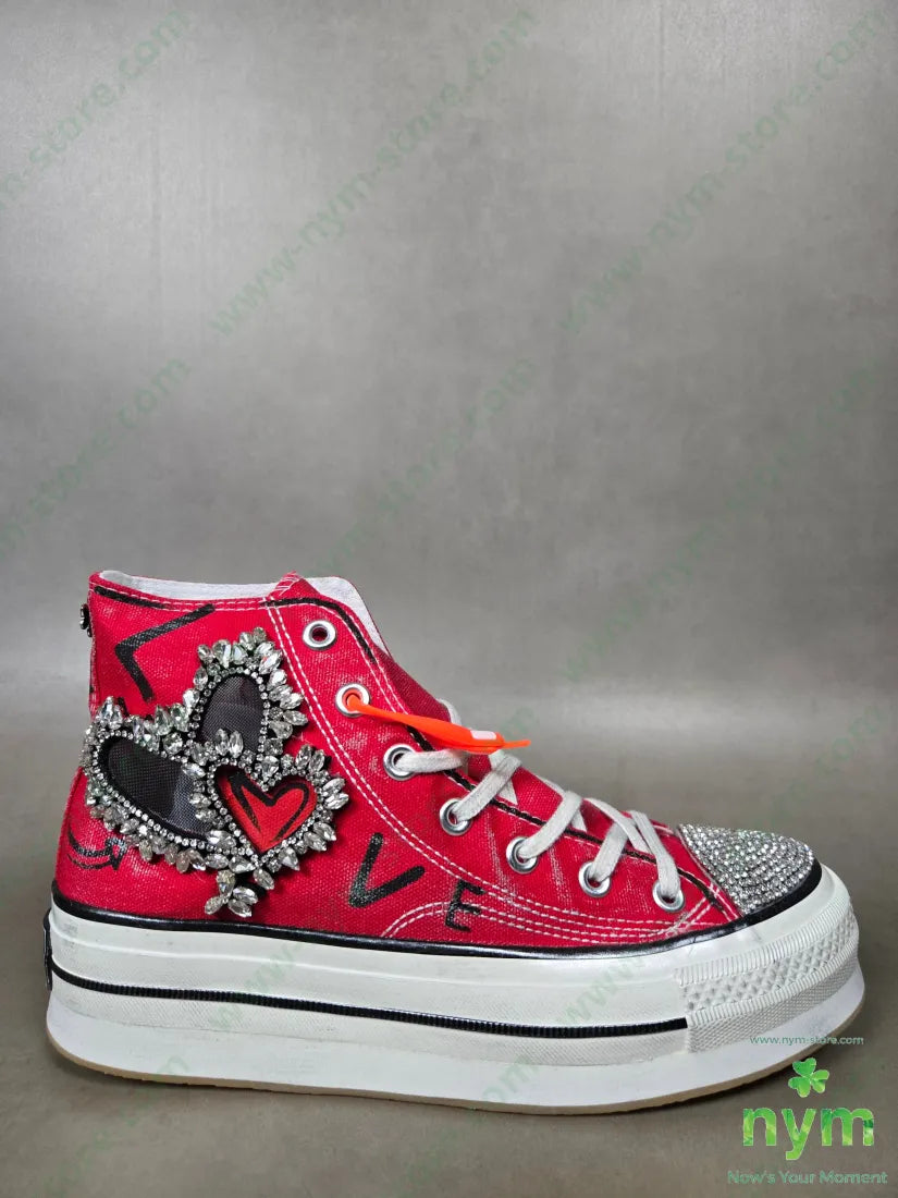 sneakers puntale strass 36 / ROSSO / Continuativo SCARPE