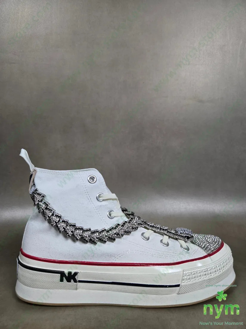 sneakers snake strass 36 / BIANCO / CONTINUATIVO SCARPE