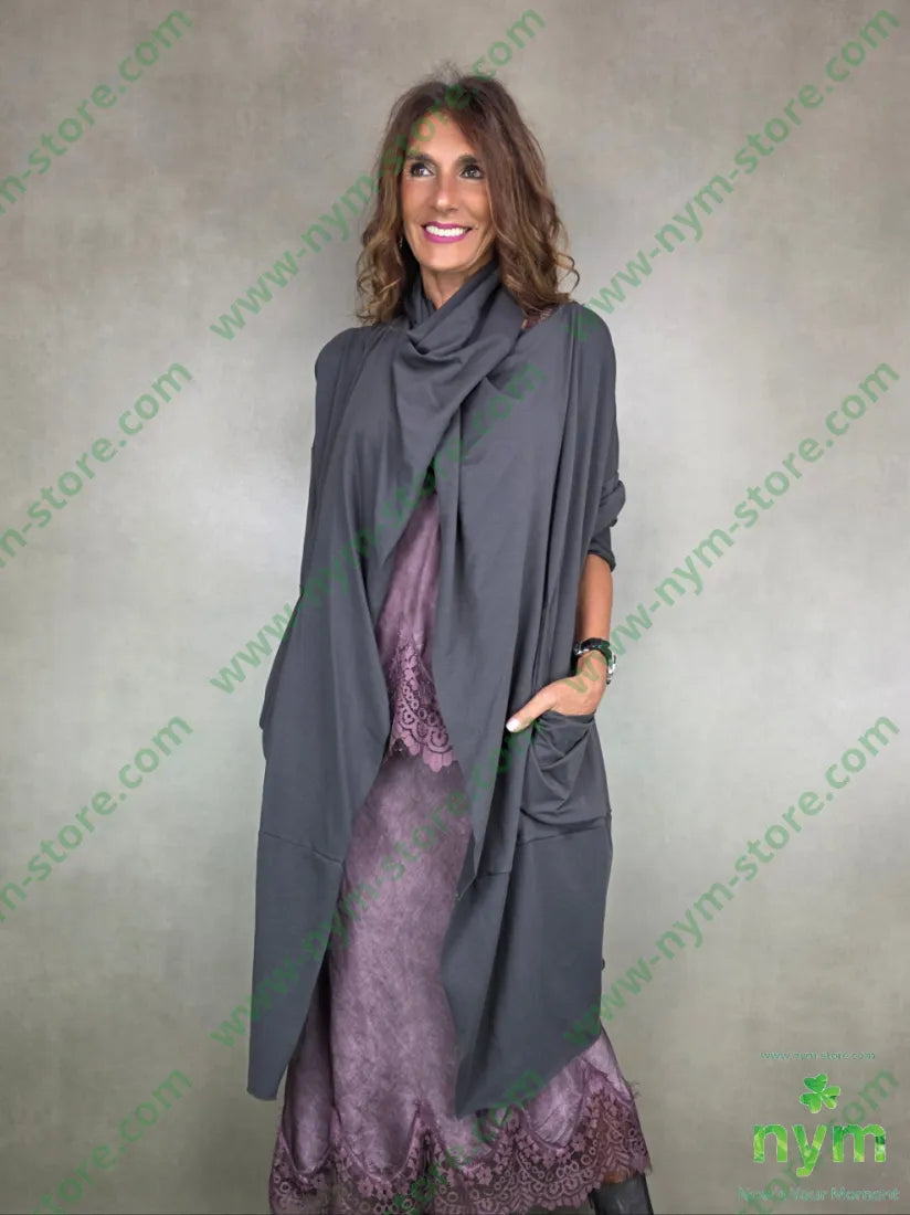 spolverino collo incrociato 100co U / ANTRACITE / AI25 CAPOSPALLA