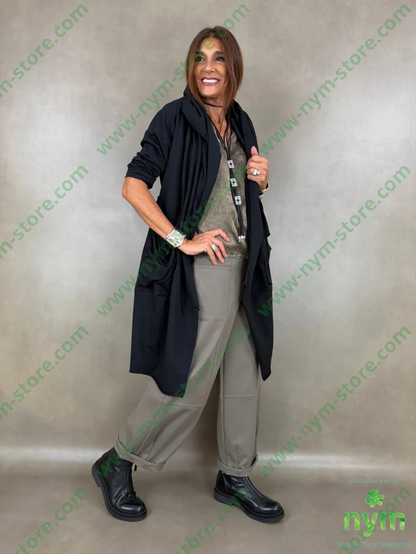 spolverino di felpa collo incrocio 95co5ea - CAPOSPALLA