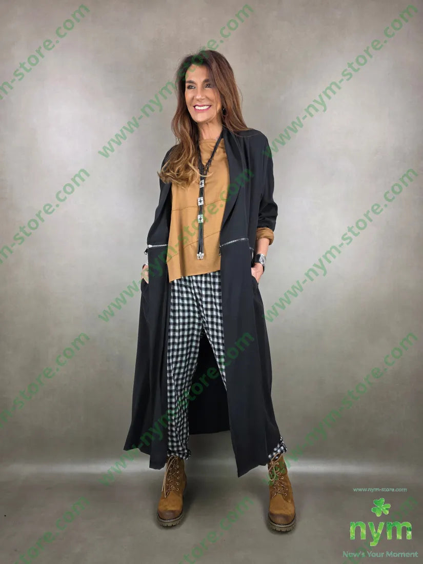 spolverino tessuto viscosa 50vi40co10pl U / NERO / PE26 CAPOSPALLA