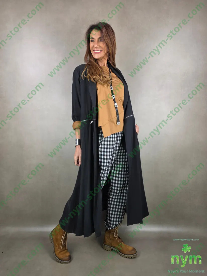 spolverino tessuto viscosa 50vi40co10pl U / NERO / PE26 CAPOSPALLA