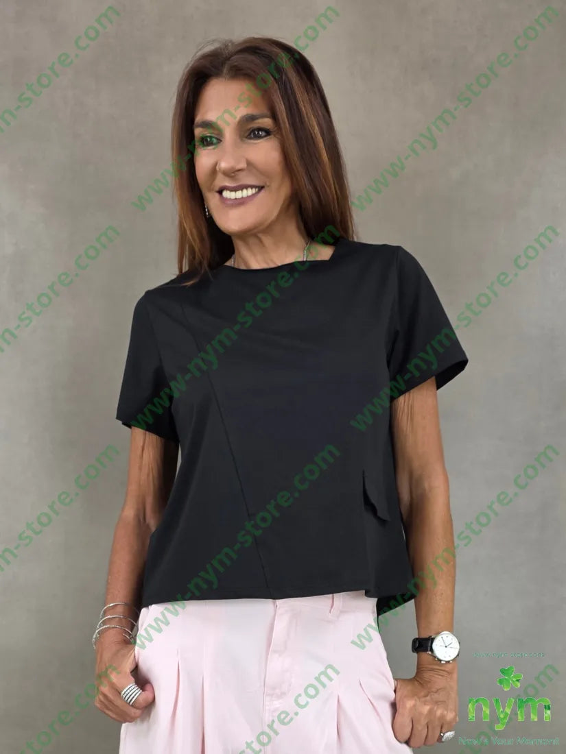t shirt con collo in taglio vivo 95co5ea - TSHIRT