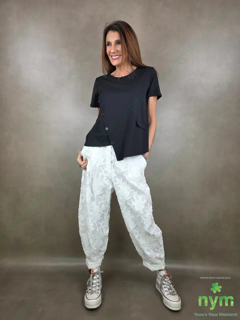 t shirt manica corta finti bot applicati 95co5ea TSHIRT