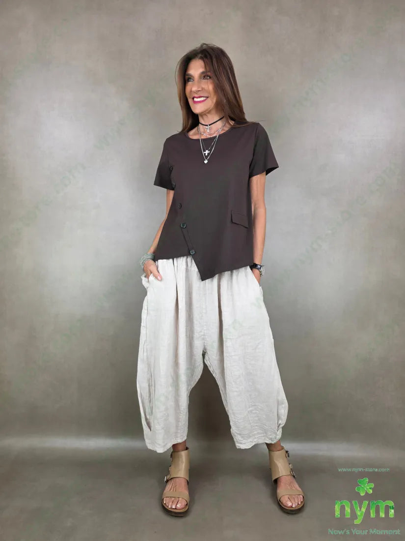 t shirt manica corta finti bot applicati 95co5ea - TSHIRT