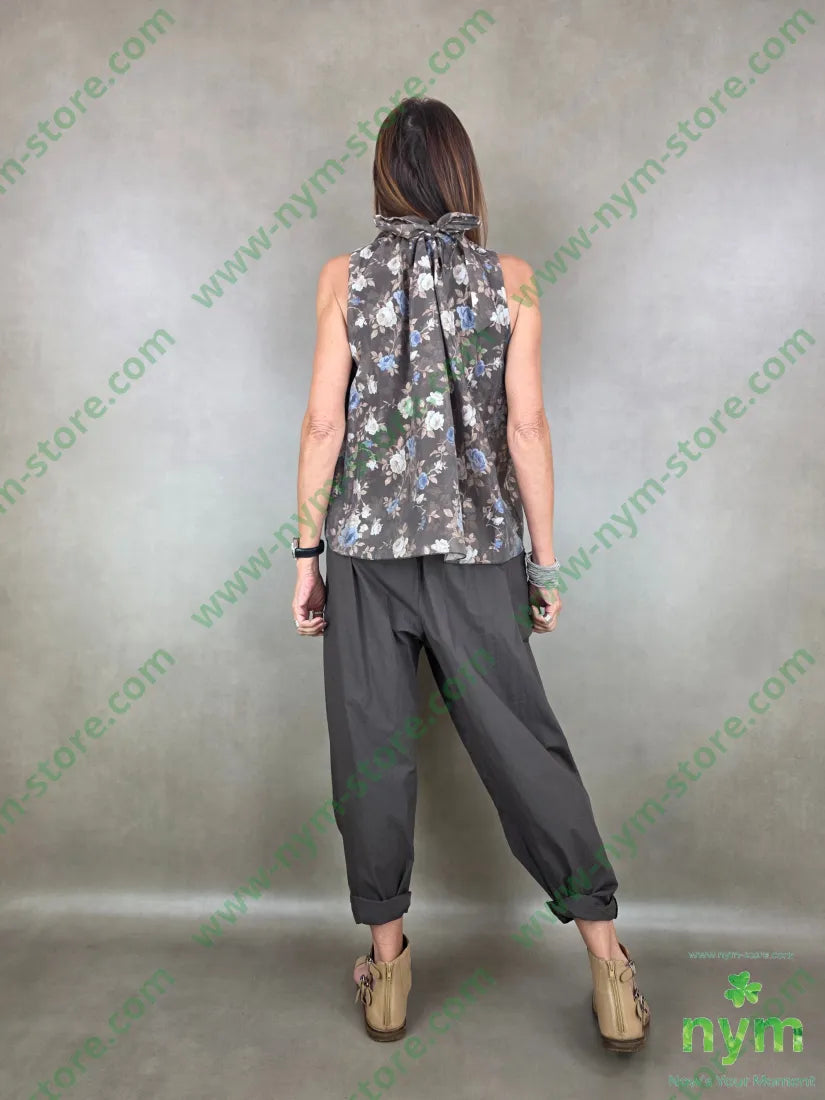 top fiore con fiocco 95vi5ea - U / MARRONE / PE26 - TOP