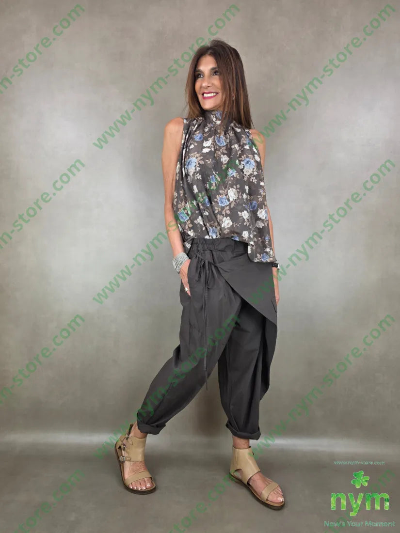 top fiore con fiocco 95vi5ea - U / MARRONE / PE26 - TOP