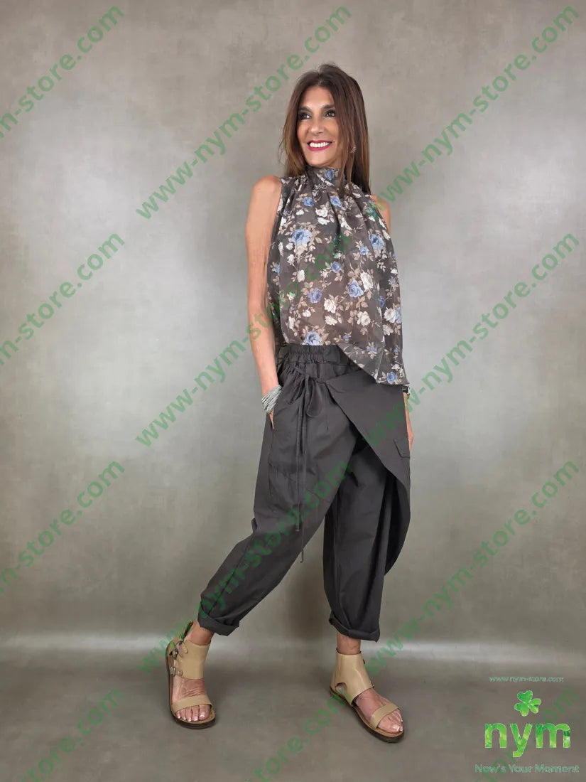 top fiore con fiocco 95vi5ea - U / MARRONE / PE26 - TOP