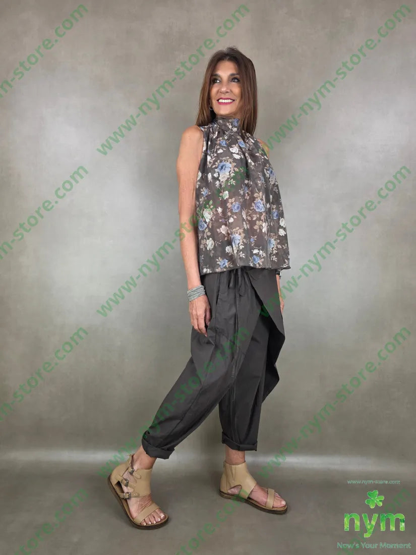 top fiore con fiocco 95vi5ea - U / MARRONE / PE26 - TOP