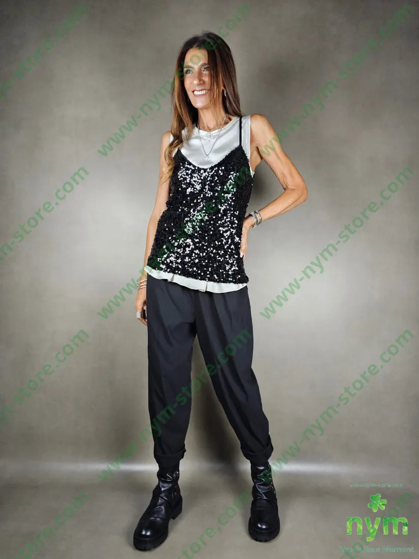 top paillettes con spallina 100pl TOP