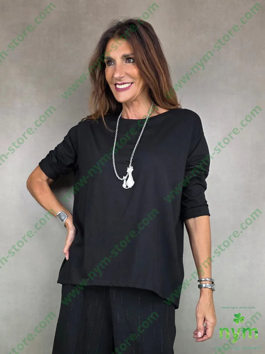 ts cotone elasti chiusa fondo 94co5ea U / NERO / AI25 TSHIRT