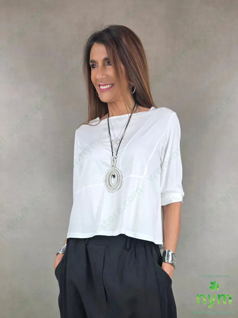 ts modal a scatola 50co50md U / PANNA / PE26 TSHIRT
