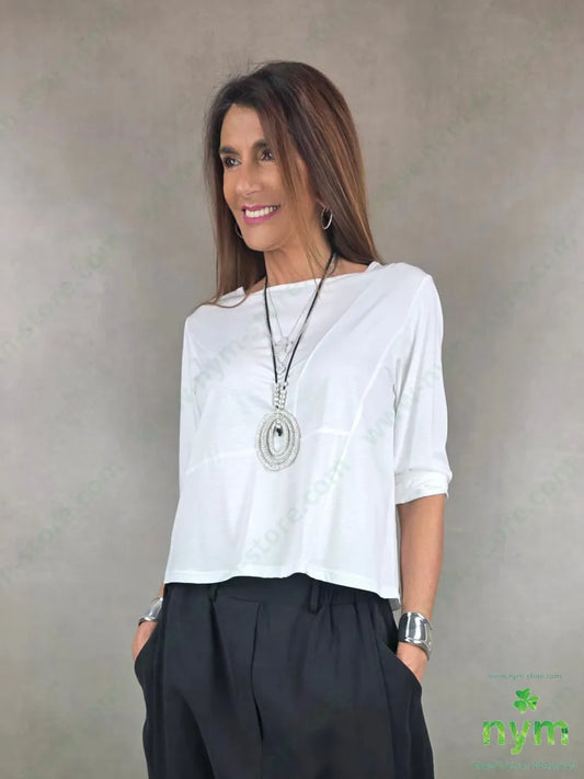 ts modal a scatola 50co50md U / PANNA / PE26 TSHIRT