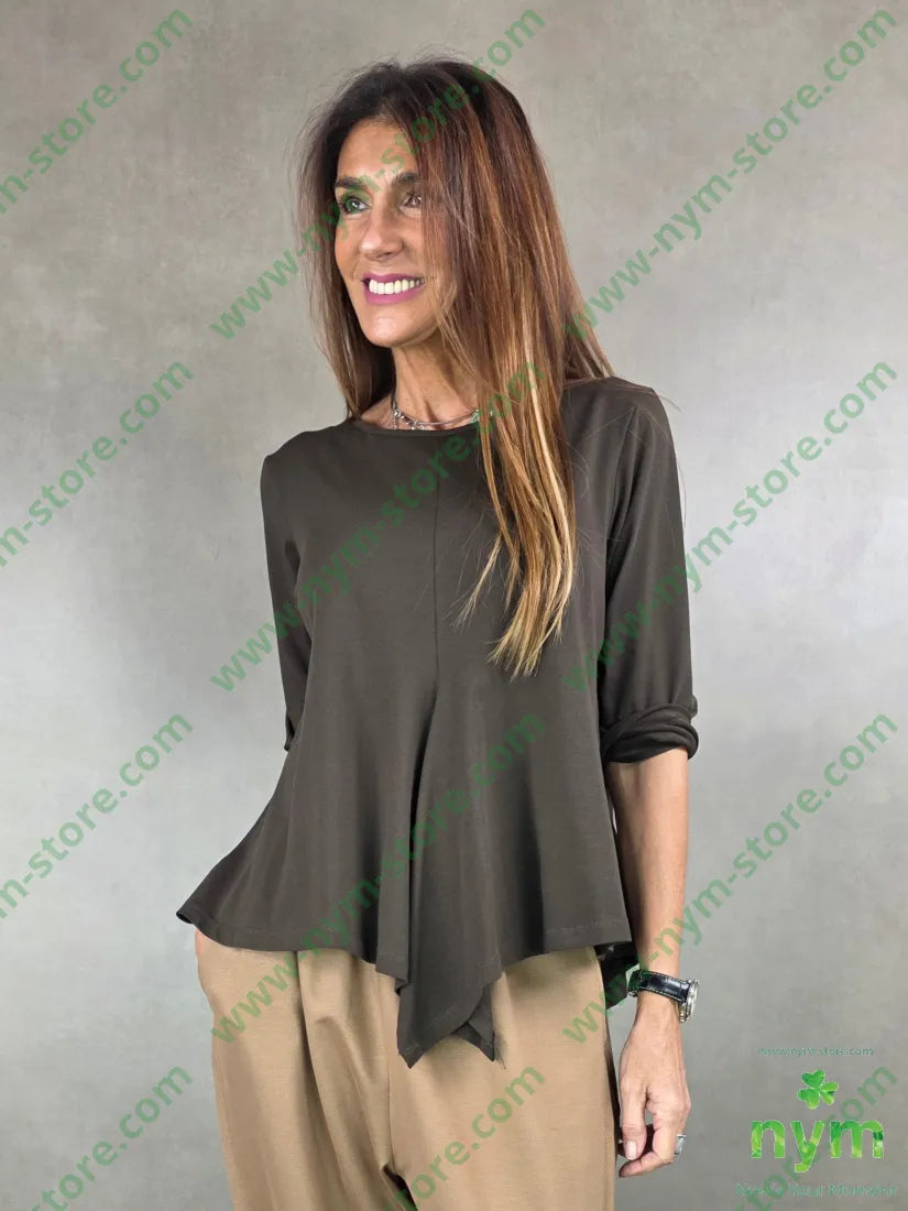 ts punta sbieco 94co6ea U / MARRONE / AI25 TSHIRT