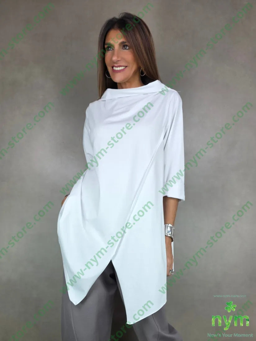 ts trapezio collo sormonto 95co5ea U / BIANCO / AI25 TSHIRT