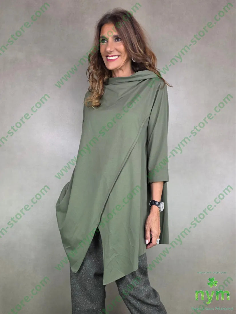 ts trapezio collo sormonto 95co5ea U / MILITARE / AI25 TSHIRT