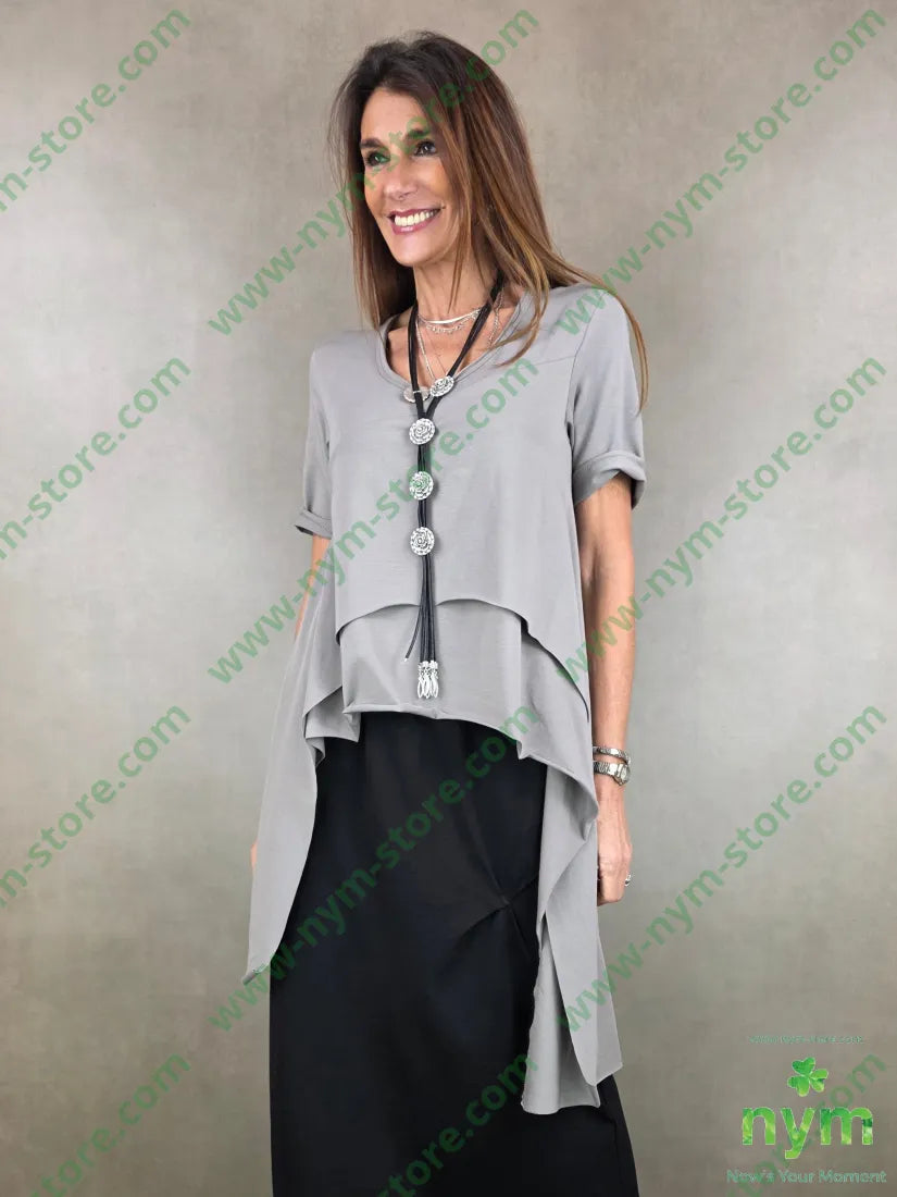 tshirt a balza bielastico 95co5ea U / GRIGIO CALDO / PE26 TSHIRT