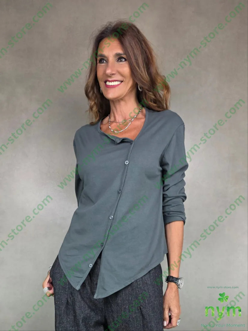 tshirt abbottonatura finta 100co U / ANTRACITE / AI25 TSHIRT