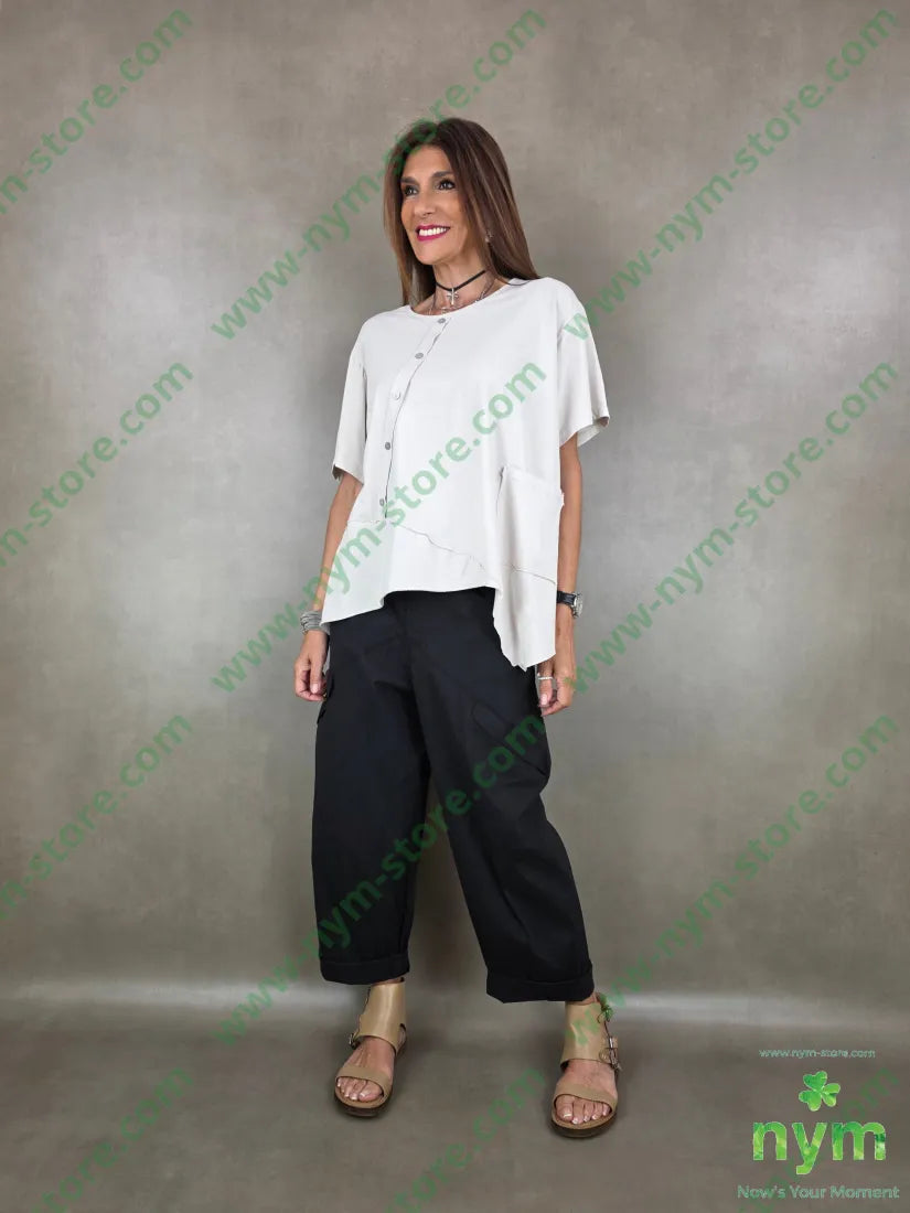 tshirt bottoncini tasca a trapezio 95co5ea - TSHIRT