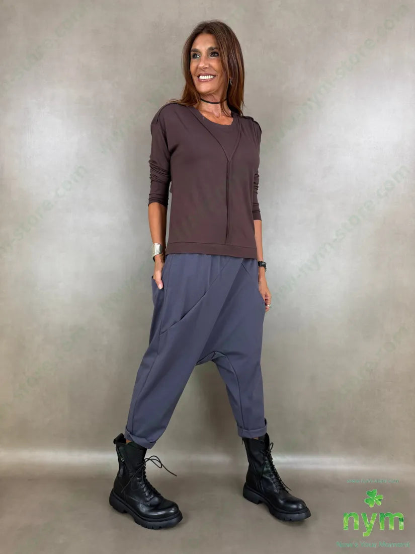 tshirt con inserto a v in viscosa - TSHIRT