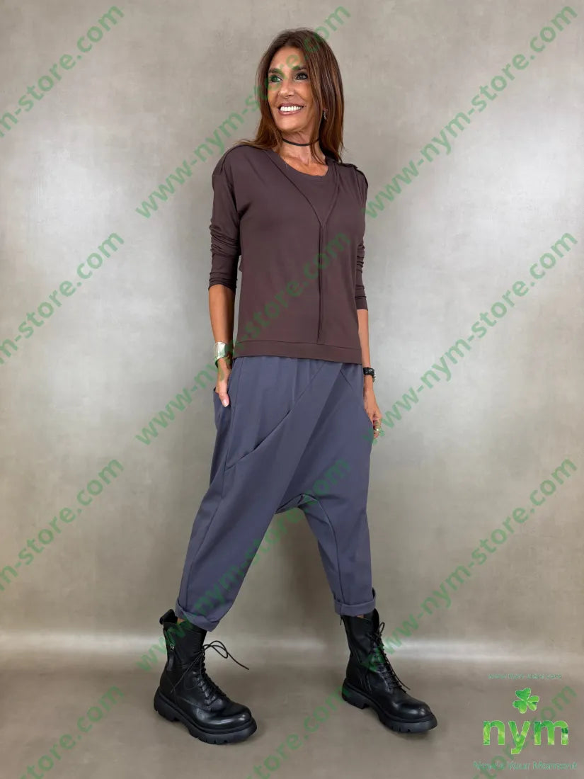 tshirt con inserto a v in viscosa - TSHIRT