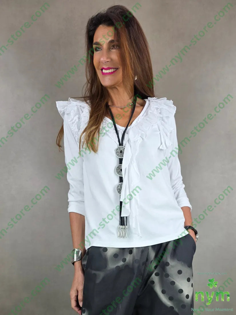 tshirt con rouge scollata 95co5ea U / BIANCO / PE26 TSHIRT