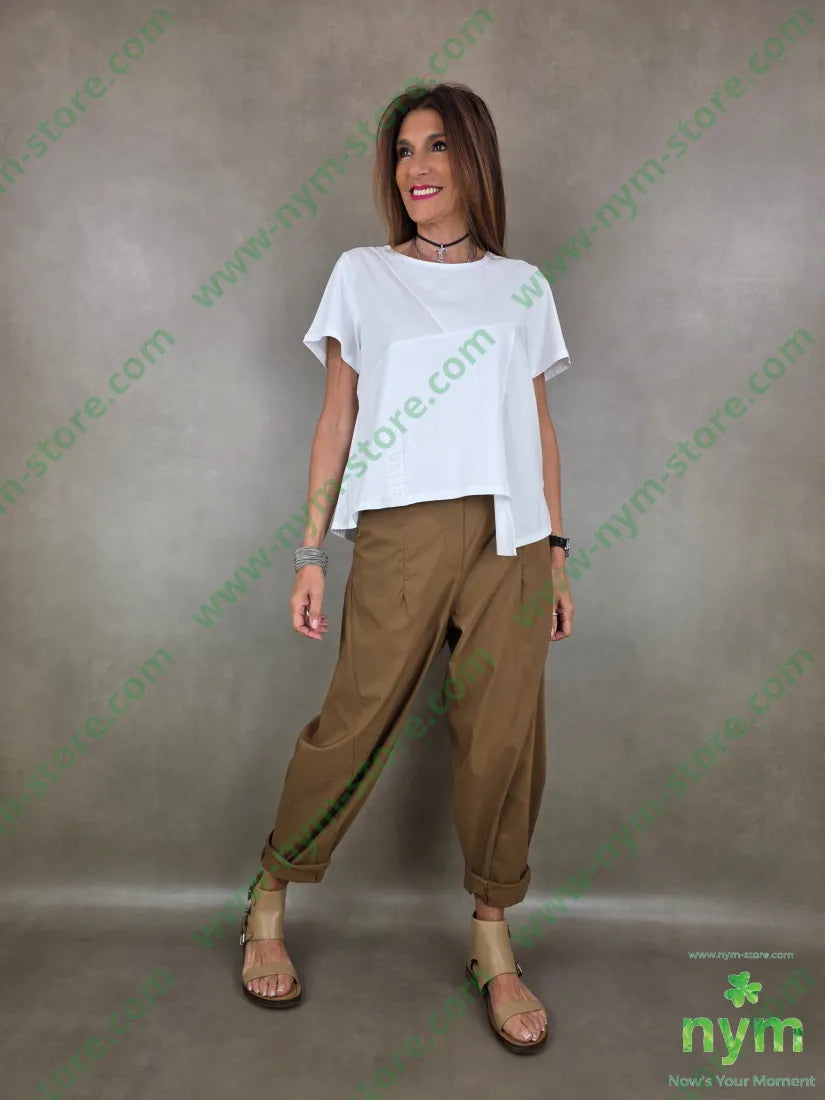 tshirt con tessuto popeline 95co5ea - TSHIRT