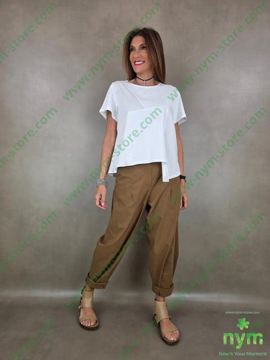 tshirt con tessuto popeline 95co5ea - TSHIRT