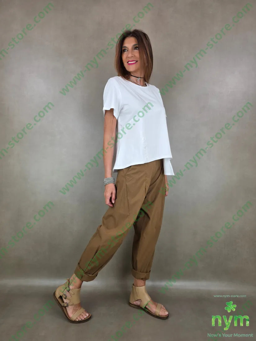 tshirt con tessuto popeline 95co5ea - TSHIRT