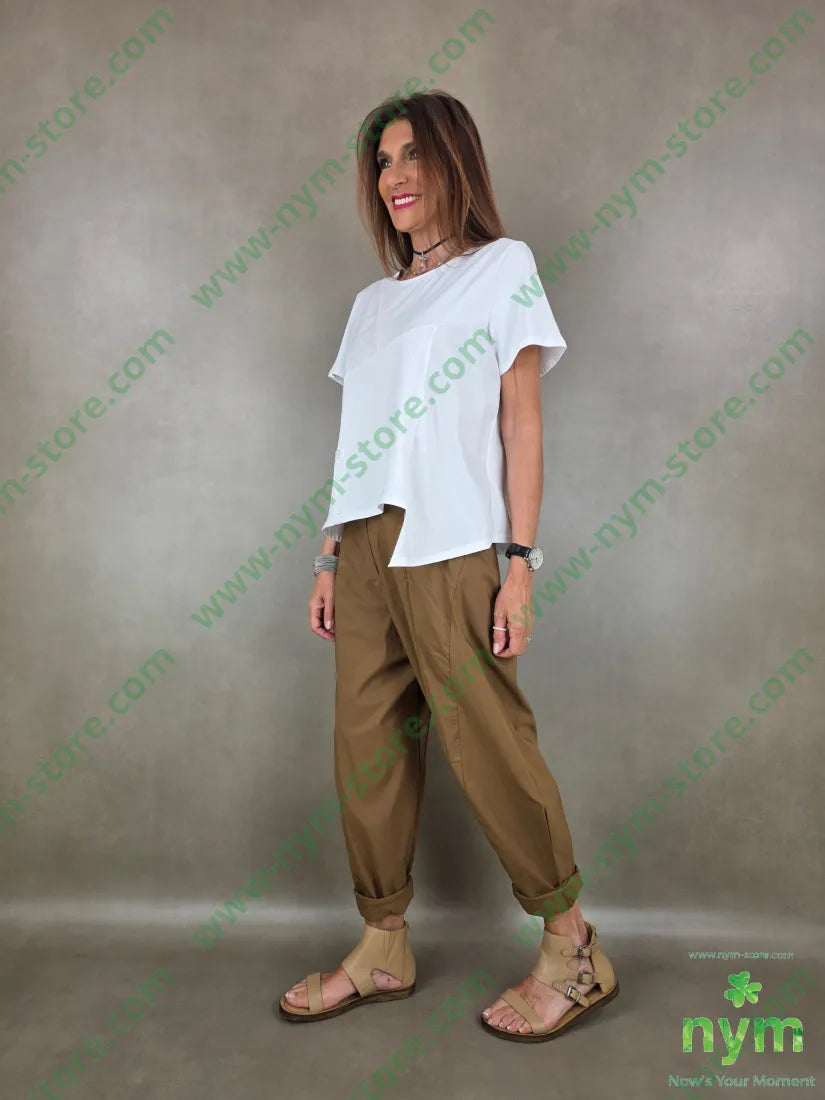 tshirt con tessuto popeline 95co5ea - TSHIRT