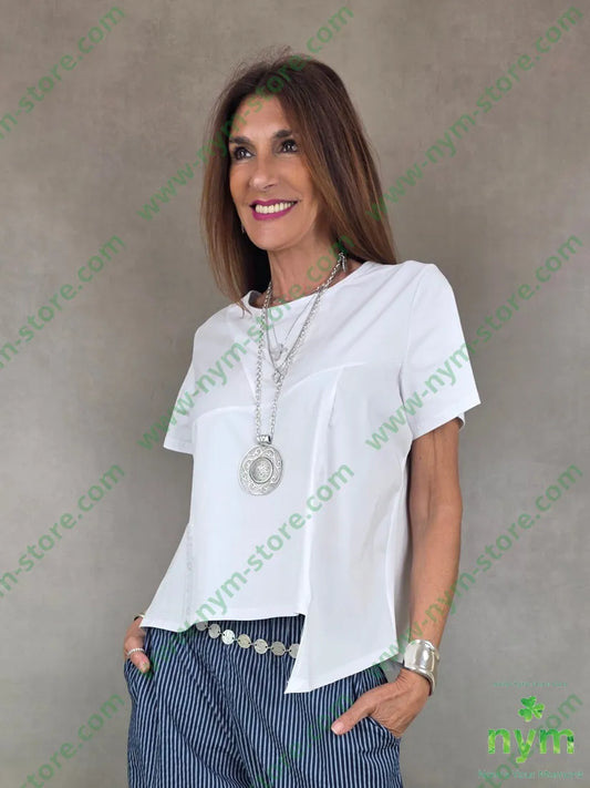 tshirt con tessuto popeline 95co5ea - TSHIRT