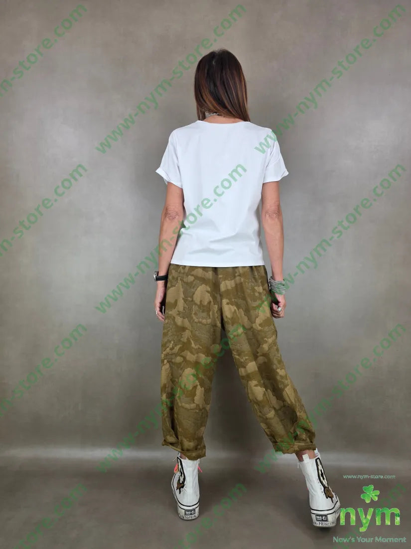 tshirt corta con pieghe laterali 95co5ea - TSHIRT