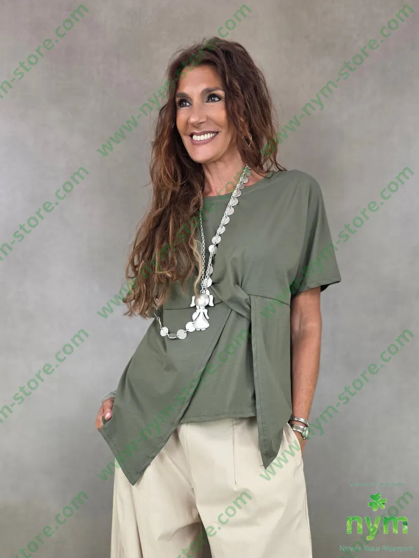 tshirt corta spacco chiuso 95co5ea - U / MILITARE / PE26 - TSHIRT