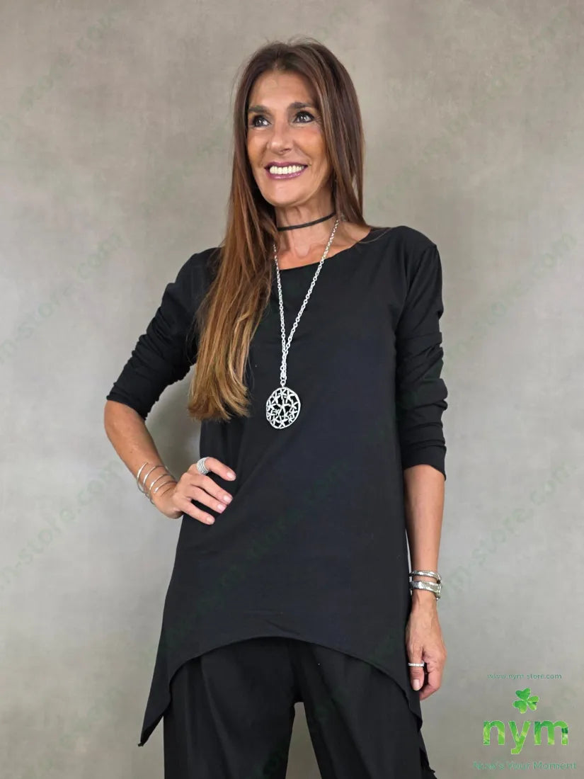 tshirt cotone sorriso fondo - U / NERO / AI26 - TSHIRT